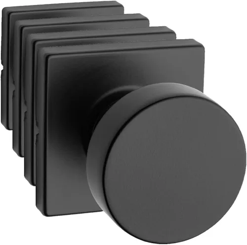 Miniatura 19 de Kwikset Pismo Manija de privacidad para puerta, para interiores, con cerradura, sin llave, con protección Microban, para baño y dormitorio, negro