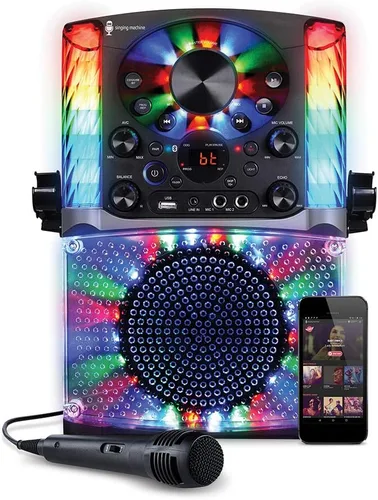 Miniatura 5 de Máquina de karaoke Singing Machine SML625BTBKD, sistema de karaoke portátil Bluetooth CD+G, negro