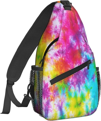Miniatura 19 de Famame Mochila bandolera para el pecho, bolsa de hombro, gimnasio, ciclismo, viajes, senderismo, mochila para hombres y mujeres.., Multicolor27.