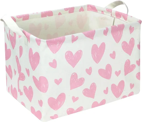 Miniatura 24 de NTAOHAMPER Cesta rectangular de almacenamiento de fútbol vacía, cesta de regalo plegable con asas, caja de juguetes/libros, decoración de habitación
