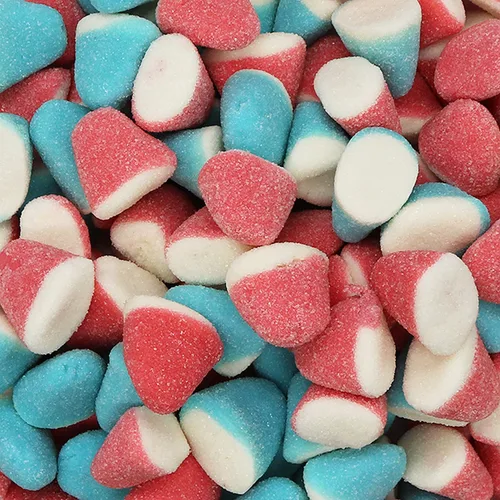 Miniatura 3 de The Nutty Fruit House Pufflettes Gummy Bites Candy (azul frambuesa y blanco, 1 libra (paquete de 1))