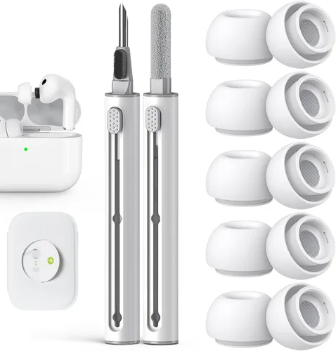 Miniatura 32 de Pohgelan Compatible con AirPods Pro de 2ª/1ª Generación Puntas de Repuesto para Auriculares, con Orificio de Reducción de Ruido y Pantalla