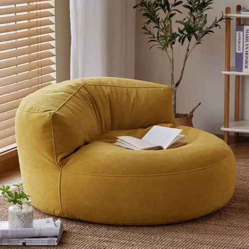 Miniatura 12 de Silla Puf de Chenilla Funda de Puf (Sin Relleno) Lavable Ultra Suave Puf Otomano Niños Adultos Silla Puf Sillón Perezoso Sofá Asiento de Piso Verde