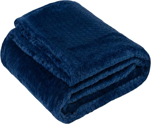 Miniatura 9 de Manta de punto gofre con textura suave para sofá, cama individual, niños y adultos, 50 x 60 pulgadas, manta de punto de felpilla, manta bohemia