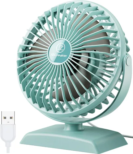 Miniatura 15 de JZCreater Ventilador de Escritorio USB, Mini Ventiladores Portátiles, Ventilador de Enfriamiento de Mesa de Escritorio de 3 Velocidades, Conexión a