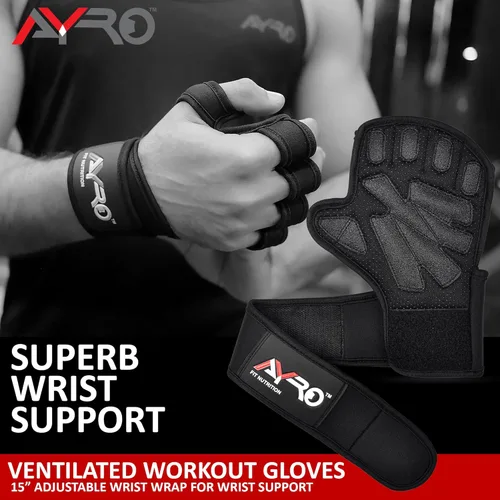 Miniatura 3 de AYRO Workout Gloves for Men & Women – Gym Gloves for Men, Weight Lifting Gloves, with Wrist Support, Breathable Palm Padding, Non-Slip Grip – Ideal