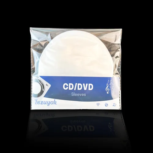 Miniatura 2 de 100 fundas para CD y DVD, fundas antiestáticas de plástico transparente para almacenamiento de CD y DVD Mini LP de 5 pulgadas