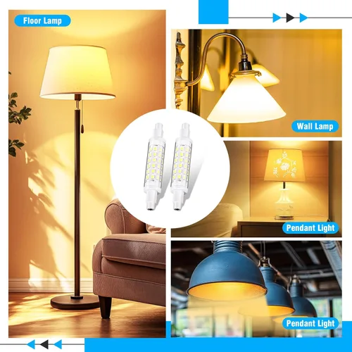 Miniatura 7 de Honoson 2 piezas Bombilla LED R7S 100W Bombillas de repuesto halógenas Globo regulable T3 Tipo J Luz para trabajo Iluminación de paisajes Lámparas