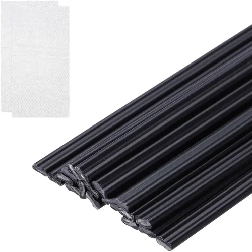 Miniatura 8 de MECCANIXITY 20 varillas de soldadura de plástico, tiras de reparación de soldadura PP de 20 pulgadas con malla de refuerzo para parachoques de Rojo