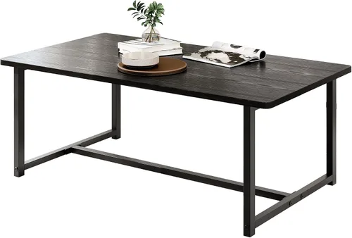 Miniatura 7 de Mesa de centro para sala de estar, mesas centrales rectangulares modernas para espacios pequeños, muebles industriales, mesas auxiliares de sofá