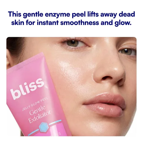 Miniatura 3 de Bliss Jelly Glow Peel™ - Limpiador y exfoliante suave no abrasivo con enzimas de frutas - 4 onzas - Nutre e hidrata la piel - Limpia, vegana y libre