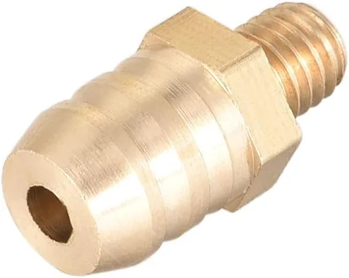 Miniatura 3 de uxcell Conector de montaje de latón métrico M5-0.8 macho a púa ajuste manguera ID 0.315 in 2pcs