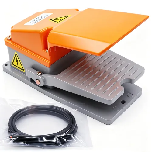 Miniatura 7 de Twidec /10A 250VAC momentáneo antideslizante plástico pedal interruptor SPDT NO NC manos libres negro interruptor de pie para CNC industrial con 3.3