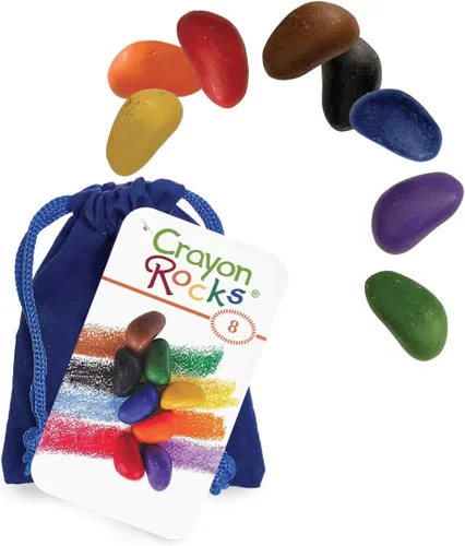 Miniatura 7 de Crayon Rocks, Crayons in a Rock Shape, 8 Colors, Tripod Grip Made For Handwriting Development in Kids and Toddlers, Fun & Educational, Creative