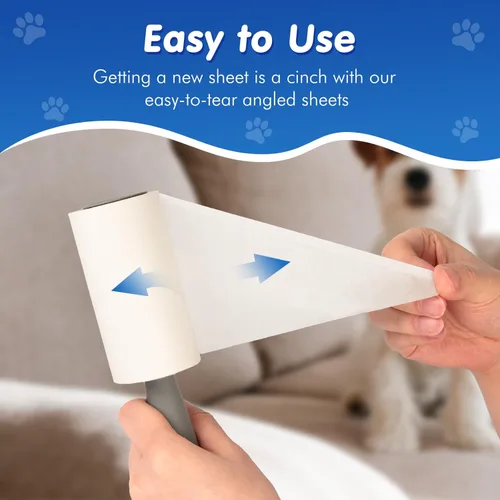 Miniatura 3 de BEAUTURAL Rodillo de pelusa, extra pegajoso, 360 hojas para eliminación de pelo de mascotas, removedor de pelusa de perros y gatos, paquete de 4
