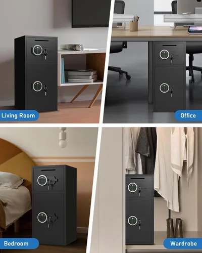 Miniatura 9 de 6.0 Pies Cúbicos Caja de Seguridad para el Hogar Extra Grande Caja de Seguridad Ignífuga e Impermeable, Caja de Seguridad Digital para el Hogar
