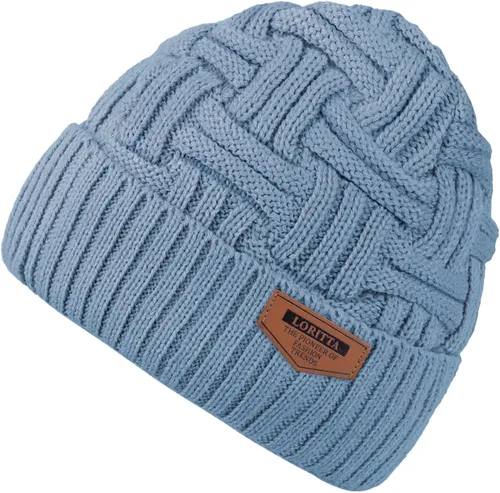 Miniatura 112 de Loritta Gorro de invierno cálido de punto grueso y holgado para hombre