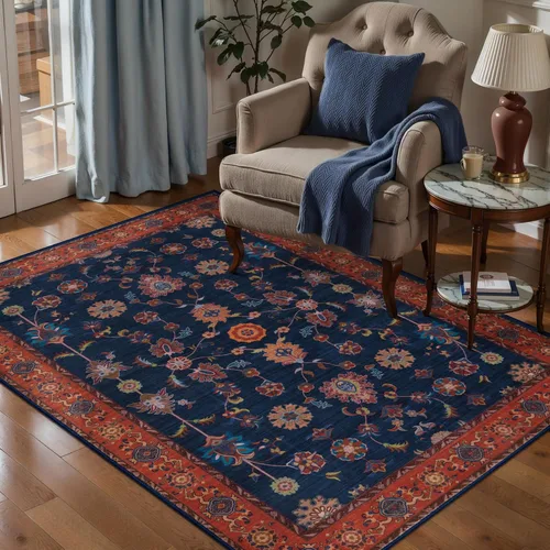 Miniatura 187 de Tangsoo Alfombra lavable para pasillo, antideslizante, 2 x 6 pies, estilo bohemio, floral, vintage, para entrada, suelo suave, para cocina, baño