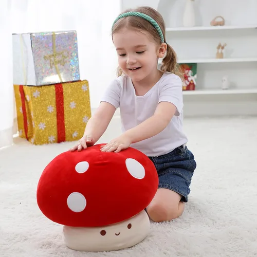 Miniatura 4 de WeBingo Almohada de felpa de hongo, 12 pulgadas, bonita decoración de hongos grandes, peluches de animales de peluche para niñas, niños y adultos