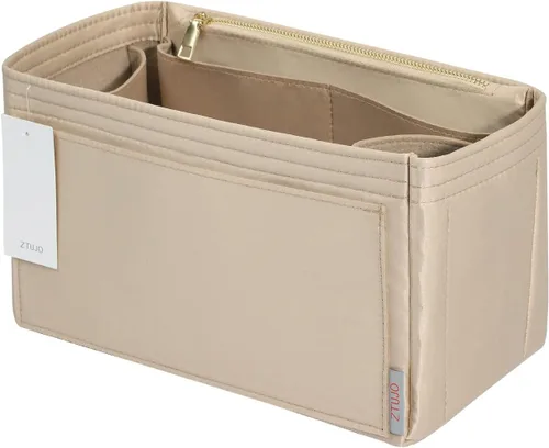 ZTUJO Organizador de bolso para bolsos, organizador de bolsas de tacto sedoso con soporte para botellas, perfecto para Speedy, Neverfull, Tote,