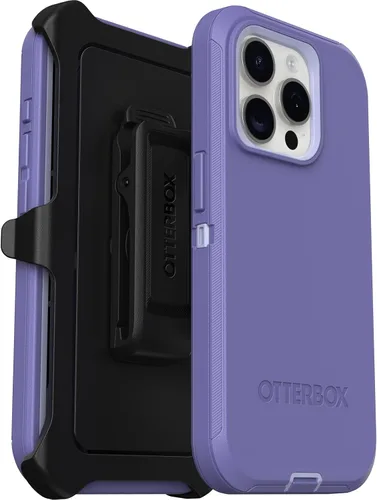 Miniatura 6 de OtterBox Funda para iPhone 15 Pro (solamente) Defender Series - Mountain Majesty (púrpura), sin pantalla, resistente y duradera, con protección