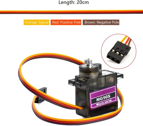 Miniatura 4 de Hosyond Paquete de 5 MG90S Servo 9G Servo Metal Gear Micro Servo para Arduino Project RC Helicóptero Aviones Barco Robot Car