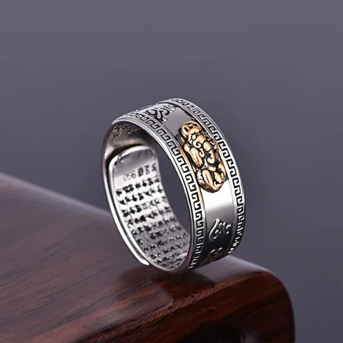 Miniatura 6 de Anillo Feng Shui Pixiu Mantra Para - Anillo Ajustable Pixiu Mantra De La Suerte