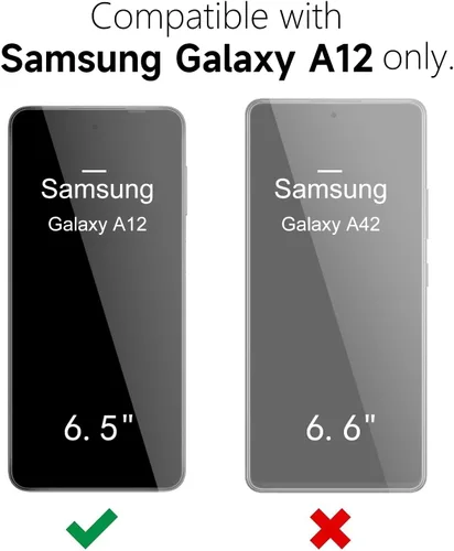 Miniatura 2 de oakxco Funda para teléfono Samsung Galaxy A12 con agarre de silicona líquida, linda delgada fina suave cubierta de gel de goma TPU lisa para mujeres