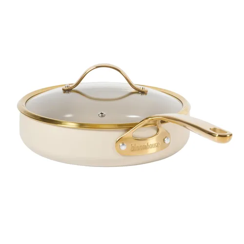 bloomhouse - Dos veces ganador de los Favoritos de Oprah - Sartén antiadherente de aluminio resistente de 10 pulgadas Premium PFA Free para Crema de