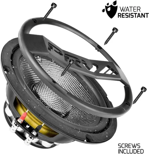 Miniatura 4 de PRV AUDIO Altavoz de rango medio de 8 pulgadas de fibra de carbono, 500 vatios, 4 ohmios, neodimio 8MR500CF-NDY-4, resistente al agua, altavoz