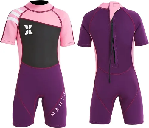 Traje de neopreno completo para niños de 0.098 pulgadas (0.098 in), protección UV, mantiene el calor, trajes de neopreno de manga larga para Traje