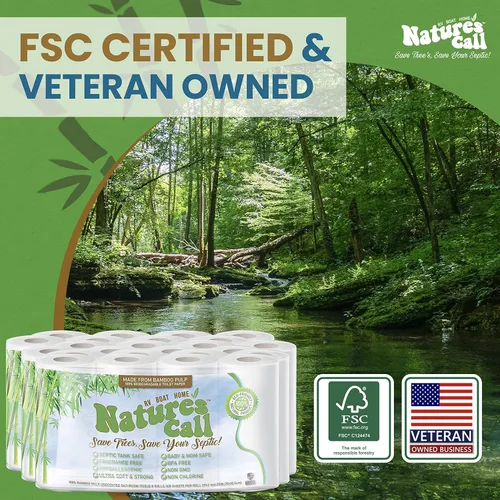 Miniatura 7 de Nature's Call - Papel higiénico para vehículos recreativos, barcos y hogar, 2 capas, suave, fuerte, seguro para tanques y de disolución rápida