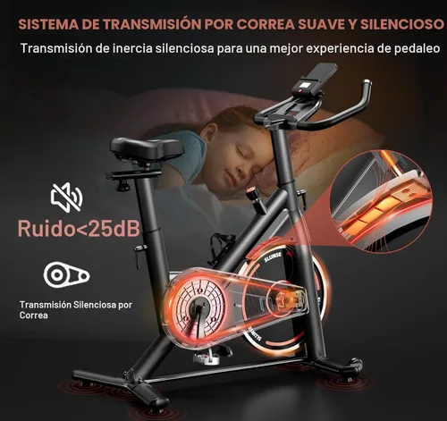 Miniatura 5 de Exercise Bike, Magnetic Resistance Stationary Bikes for Home with App Compatible, Silent Indoor Cycling Bike with 350lbs Weight Capacity Comfortable