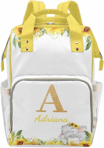 Miniatura 42 de Mochila personalizada para pañales con nombre, mochila grande multifuncional personalizada para pañales de gran capacidad, bolsa de mamá para nueva