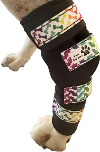 Miniatura 9 de Par de soportes para piernas de perro, ultra apoyo, cómodo, resortes de metal duales, soporte de hockey canino para artritis articular, ayuda a