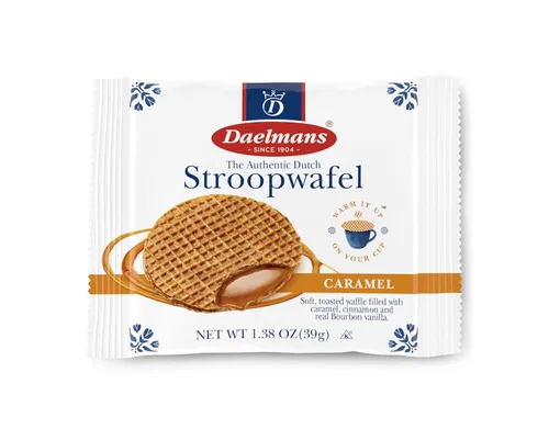 Miniatura 15 de Daelmans Stroopwafel Caramel - Los Stroopwafels Originales, Galletas de Gofres Holandesas Tostadas con un Relleno Cremoso y Mantecoso, Hechas