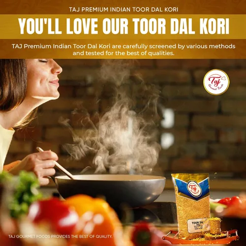 Miniatura 4 de TAJ Premium Indian Toor Dal Kori, Unoily, Madhi, (4 libras)