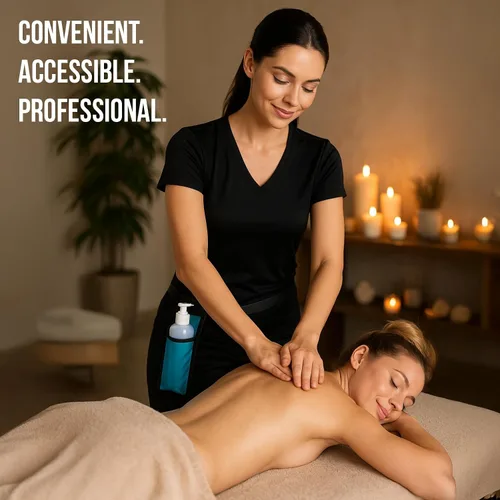 Miniatura 5 de Royal Massage Funda para botella de aceite con correa ajustable, cintura o bolsa de hombro manos libres para terapeutas, se adapta a la mayoría