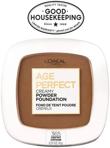 Miniatura 8 de L'Oreal Paris Age Perfect - Base de maquillaje en polvo cremosa compacta, 320 beige cálido, 0.31 onzas