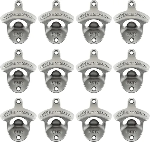 Miniatura 14 de Abridor de botellas de estilo antiguo, abridor de tapa de cerveza montado en la pared, regalo de salud, abrebotellas de soda de cobre antiguo