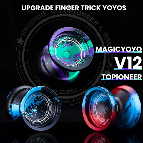 Miniatura 2 de MAGICYOYO V12 Yoyo Profesional de Girar con Dedo para Niños Principiantes, Yoyo No Sensible para Jugadores Avanzados, Yo Yo Profesional para Trucos