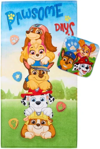 Miniatura 9 de Franco Toalla de baño y playa para niños con juego de toallitas, 50 x 25 pulgadas, Trolls