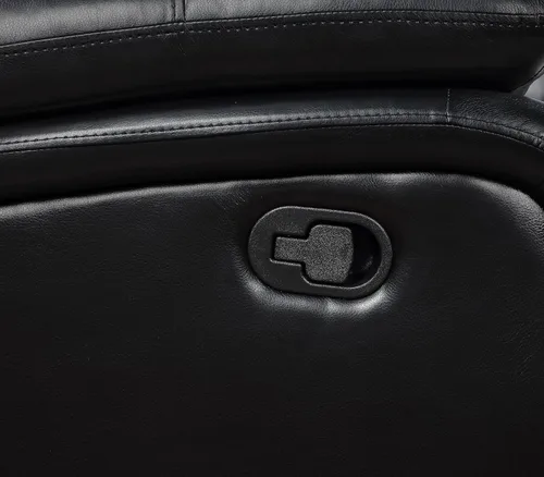 Miniatura 8 de Coaster Home Furnishings Camila - Madera y piel sintética - Sofá reclinable con movimiento manual, brazos acolchados de almohada y asiento Negro