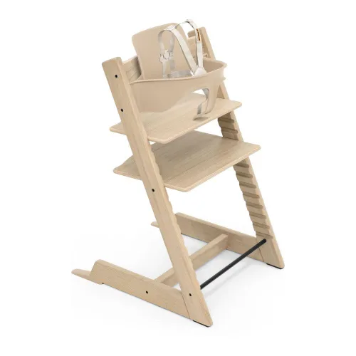 Miniatura 12 de Stokke - Silla alta Tripp Trapp 2, Whitewash - Incluye silla + juego de bebé con arnés extraíble para niños de 6 a 36 meses - Ajustable, ergonómica