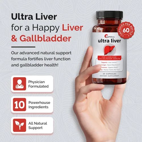 Miniatura 2 de UpWellness Ultra Suplemento para el Hígado para Apoyo del Hígado y Apoyo de la Vesícula Biliar - Impulsado por TMG, NAC Cardo Mariano, y Más