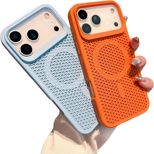 Miniatura 3 de Funda para iPhone 17 Pro Max, [compatible con MagSafe] doble capa de disipación de calor de panal de abeja, funda protectora transpirable y a prueba