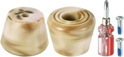 PATIKIL Topes de punta para patines con destornillador, 1 par de tapones de freno de goma 82A para repuesto de accesorios de patinaje, mezcla marrón