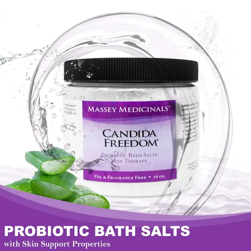 Miniatura 2 de Massey Medicinals CF Sea Salt Bath Soak: Pure Ocean Luxury para relajantes baños probióticos Candida Freedom Aloe Vera Ácido alfa lipoico
