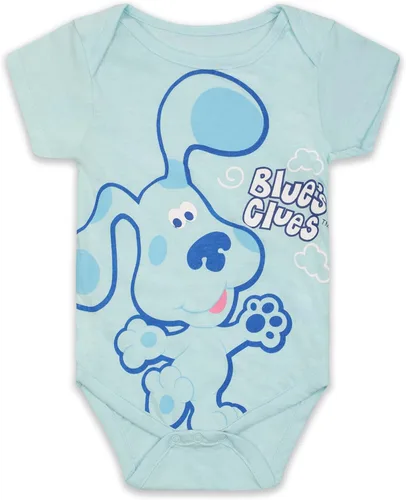 Nickelodeon Blues Clues - Body de manga corta para niños recién nacidos y bebés, color azul, Azul Patchwork