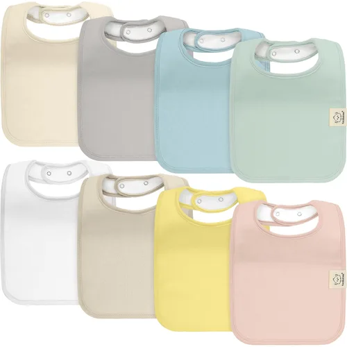 Miniatura 15 de KeaBabies Paquete de 8 baberos orgánicos para bebés para niños y niñas - Baberos súper absorbentes de algodón para bebé niña y niño, baberos